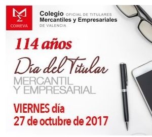 El «Día del Titular Mercantil y Empresarial» reunirá a los colegiados el 27 de octubre